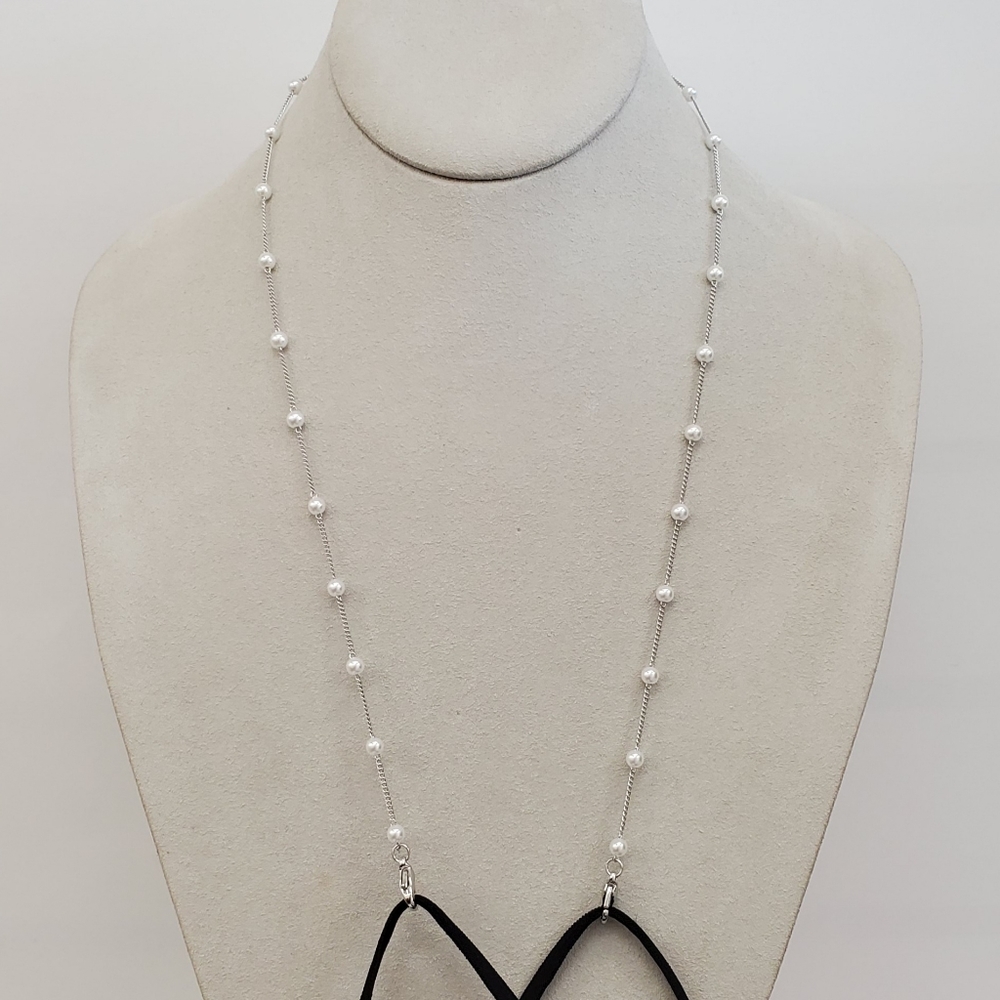 2Pcs Pearl chain facemask holder/ Glasses strap
